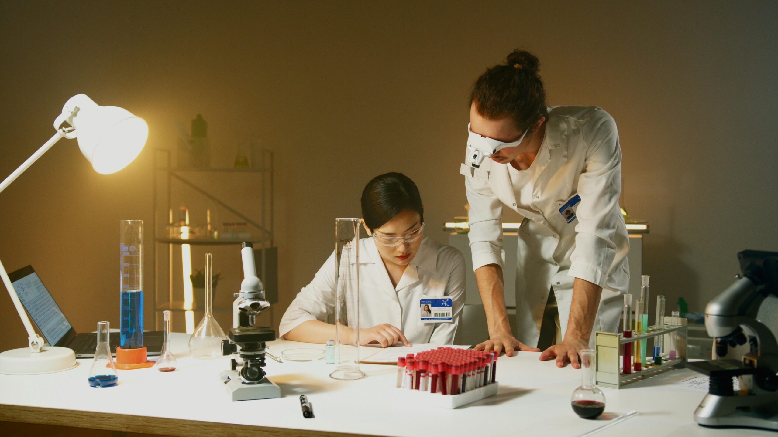 pexels-photo-8533094-8533094 Two scientists working in a laboratory conducting experiments with various equipment and samples.